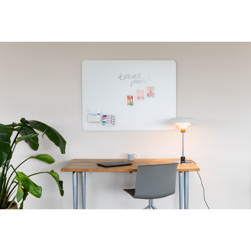 Tableau en verre mat 100x200cm - Warm Grey - Coin Arrondi - Legamaster
