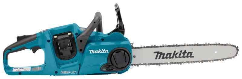 Makita DUC400PT4J 2x18V Kettingzaag 40 cm  (4x  5.0 Ah) en duo snellader, in doos/mbox