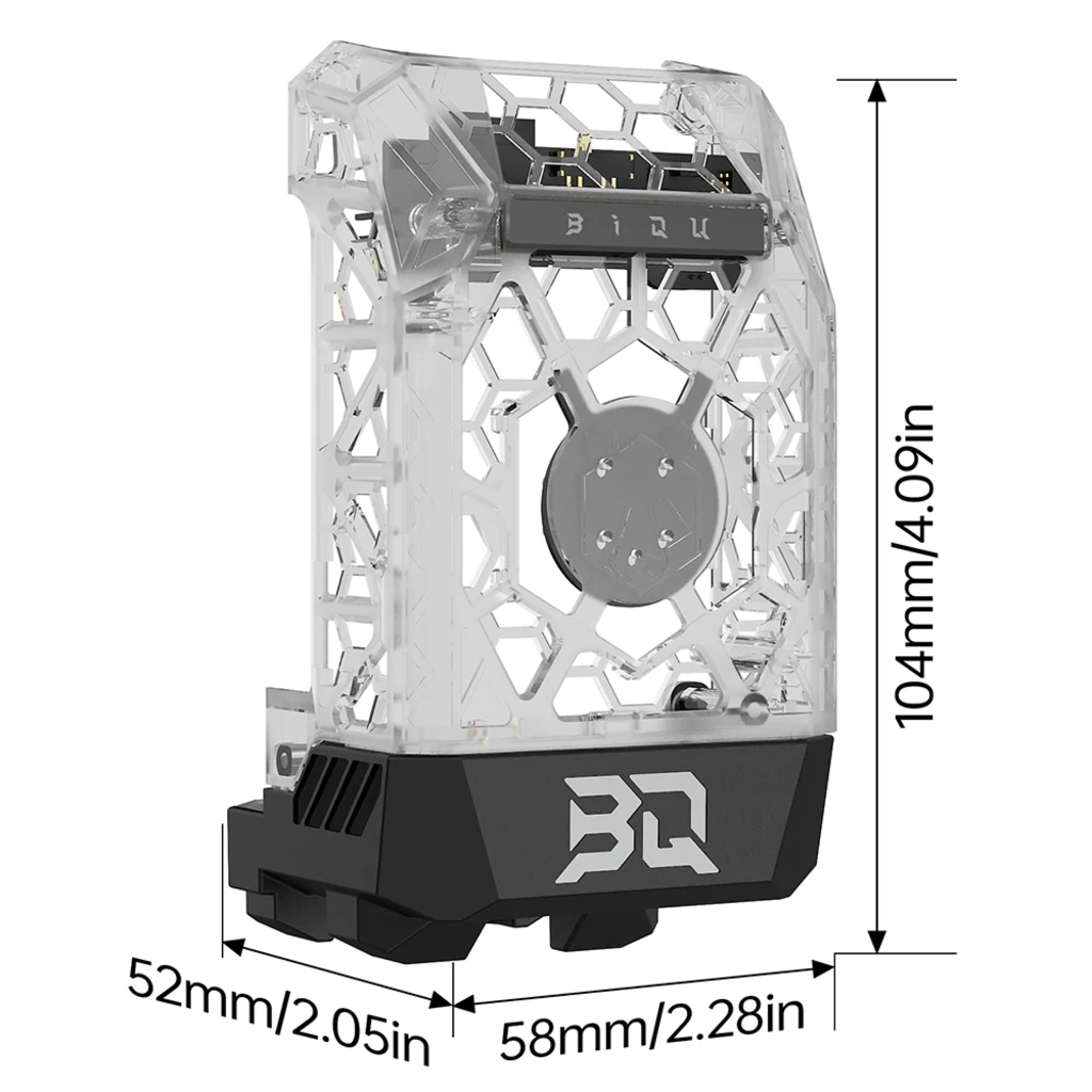 BIQU  Panda Jetpack V2 Extruder Frontcover Transparent, Bambu Lab X1/P1    Ultraleichtes Design für maximale Präzision!