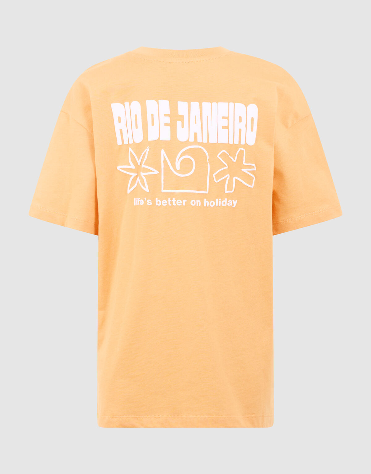 Holiday Artwork T-shirt Lichtoranje