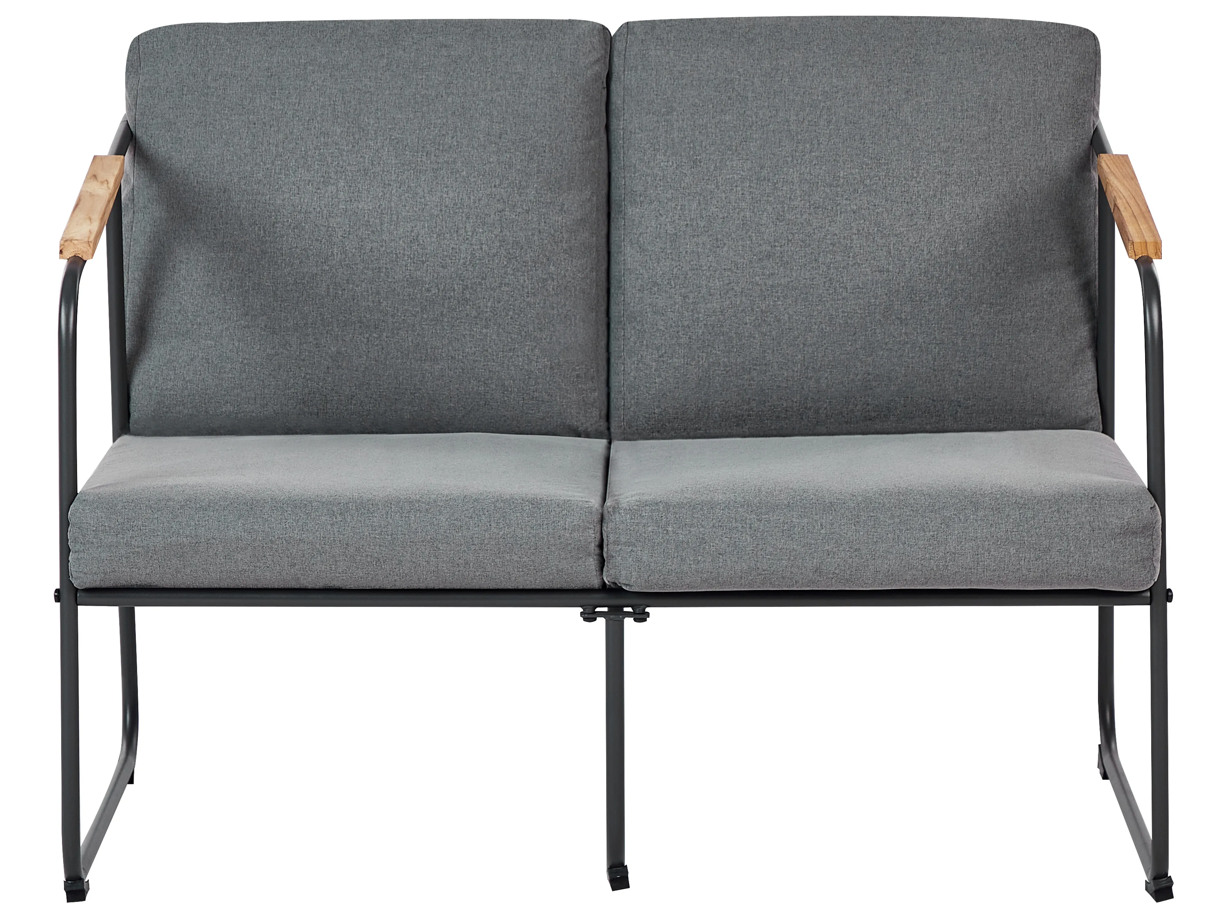 Loungeset met tafel 4-zits VEZZANA Metaal Grijs