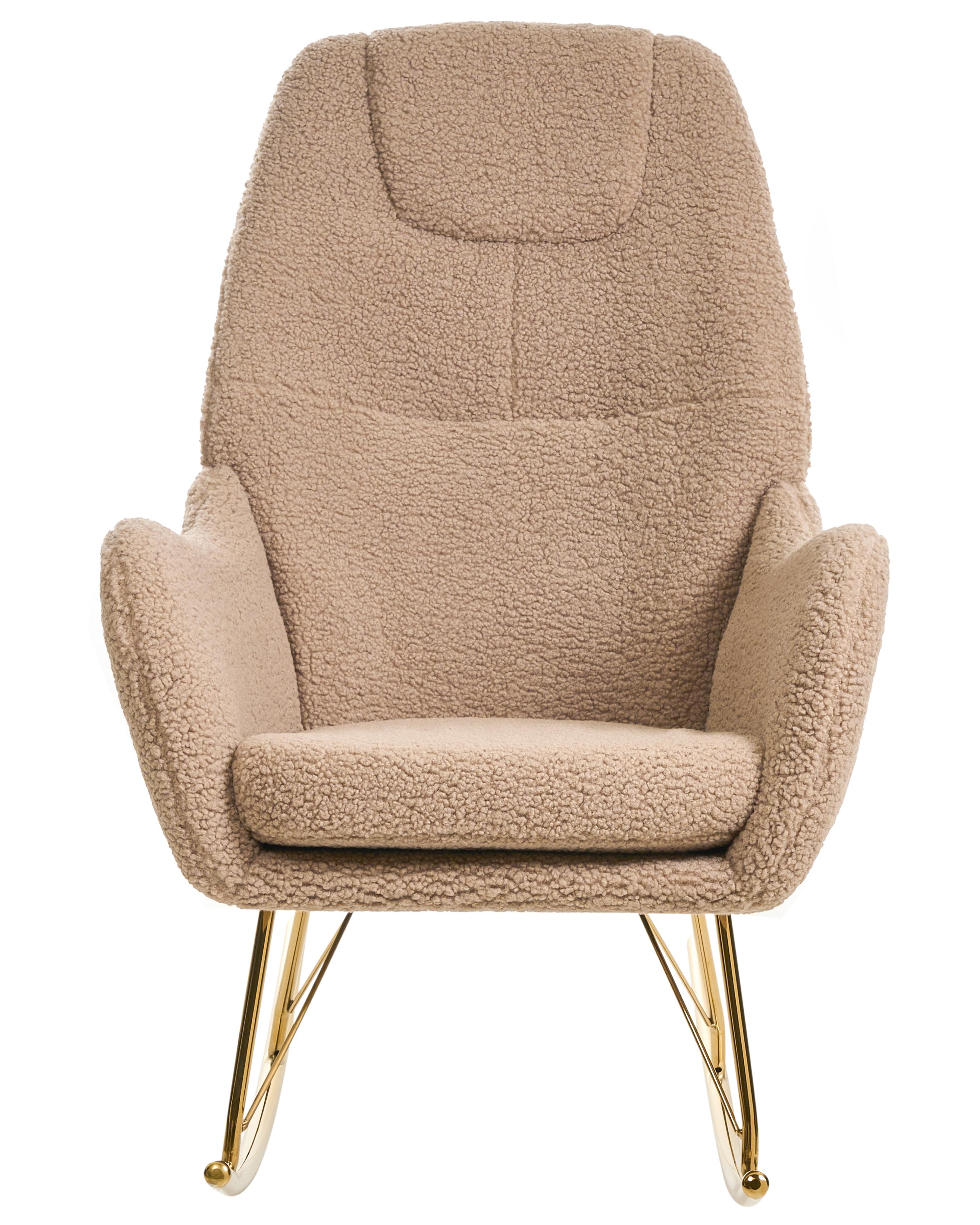 Schommelstoel GULSELE Bouclé Beige