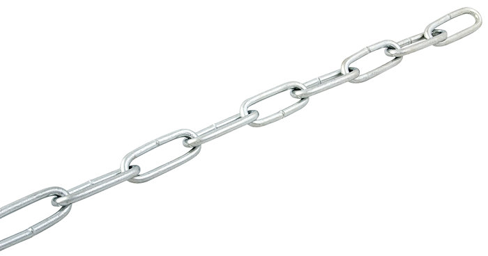 Svejst langleddet kæde 3 mm x 5 meter