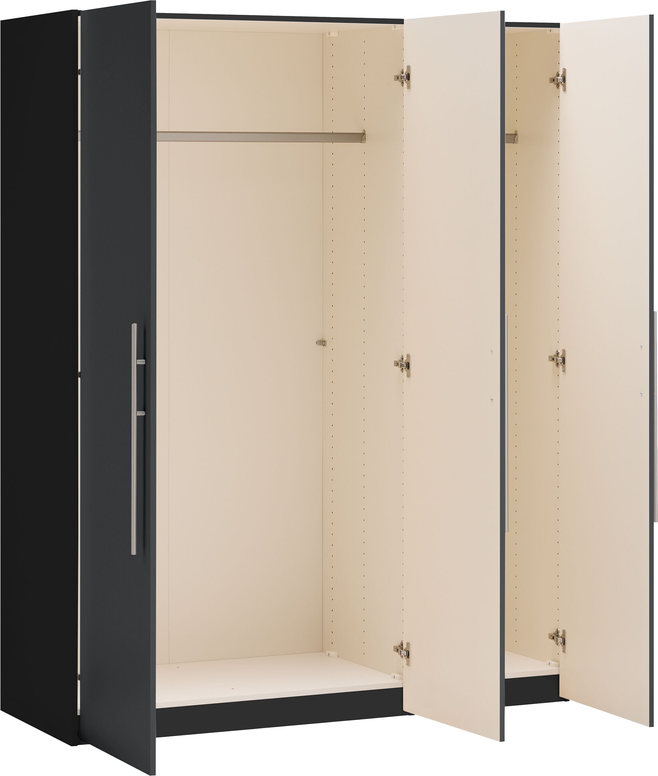 MODUL Drehtürenschrank - Anthrazit / B: 153.0 cm x T: 59.0 cm x H: 195.0 cm
