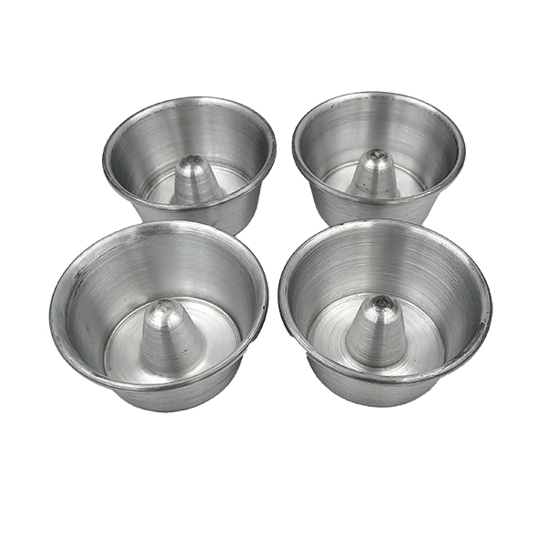 4 mini moules à savarin aluminium 8,4 cm
