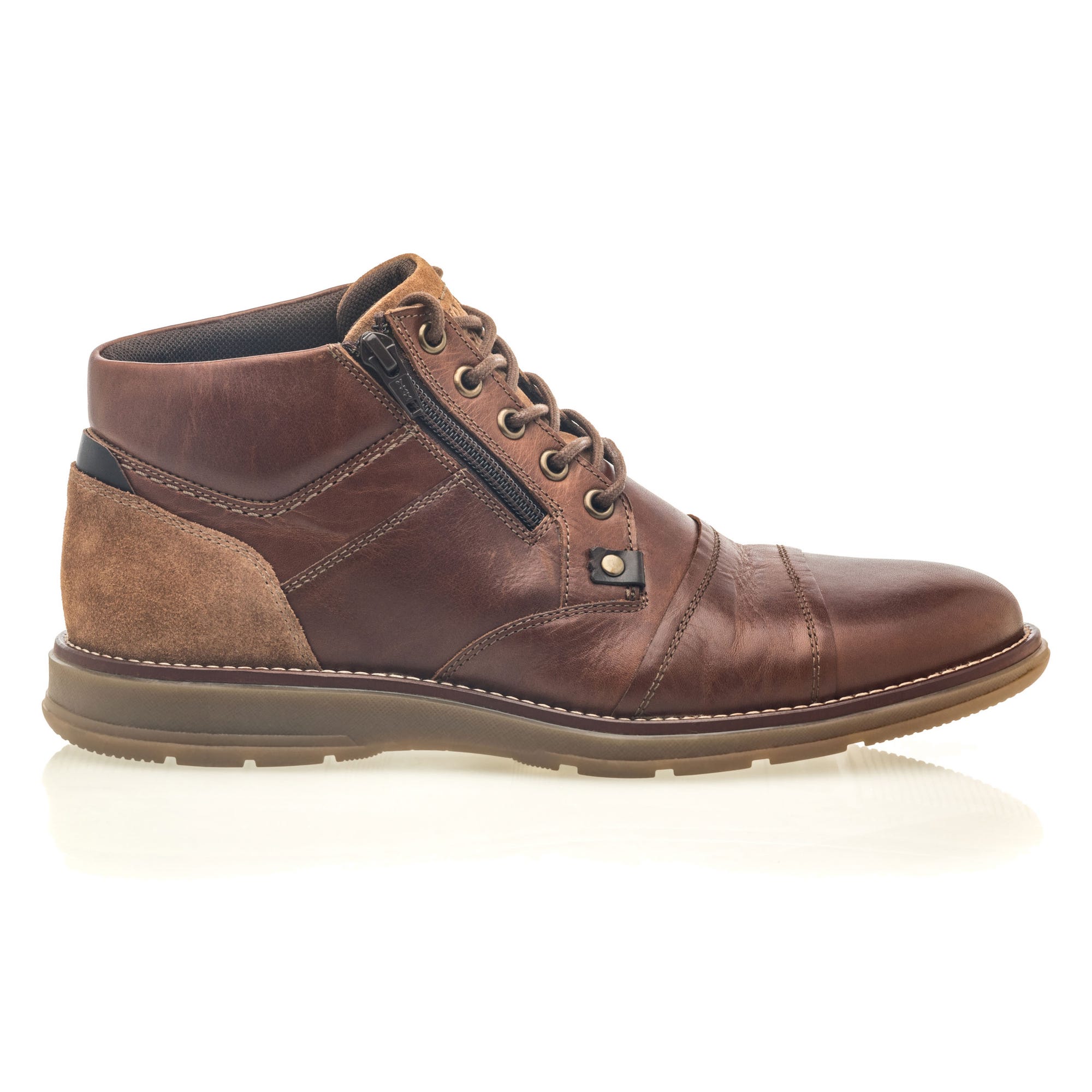 Boots Homme en cuir cognac