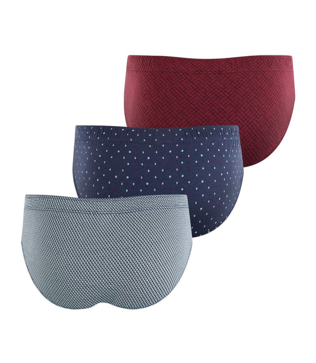 Lot de 3 slips taille basse homme Motif