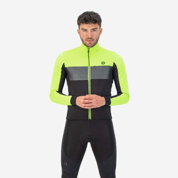 Rogelli Attq Vinterjakke, Black/Fluor