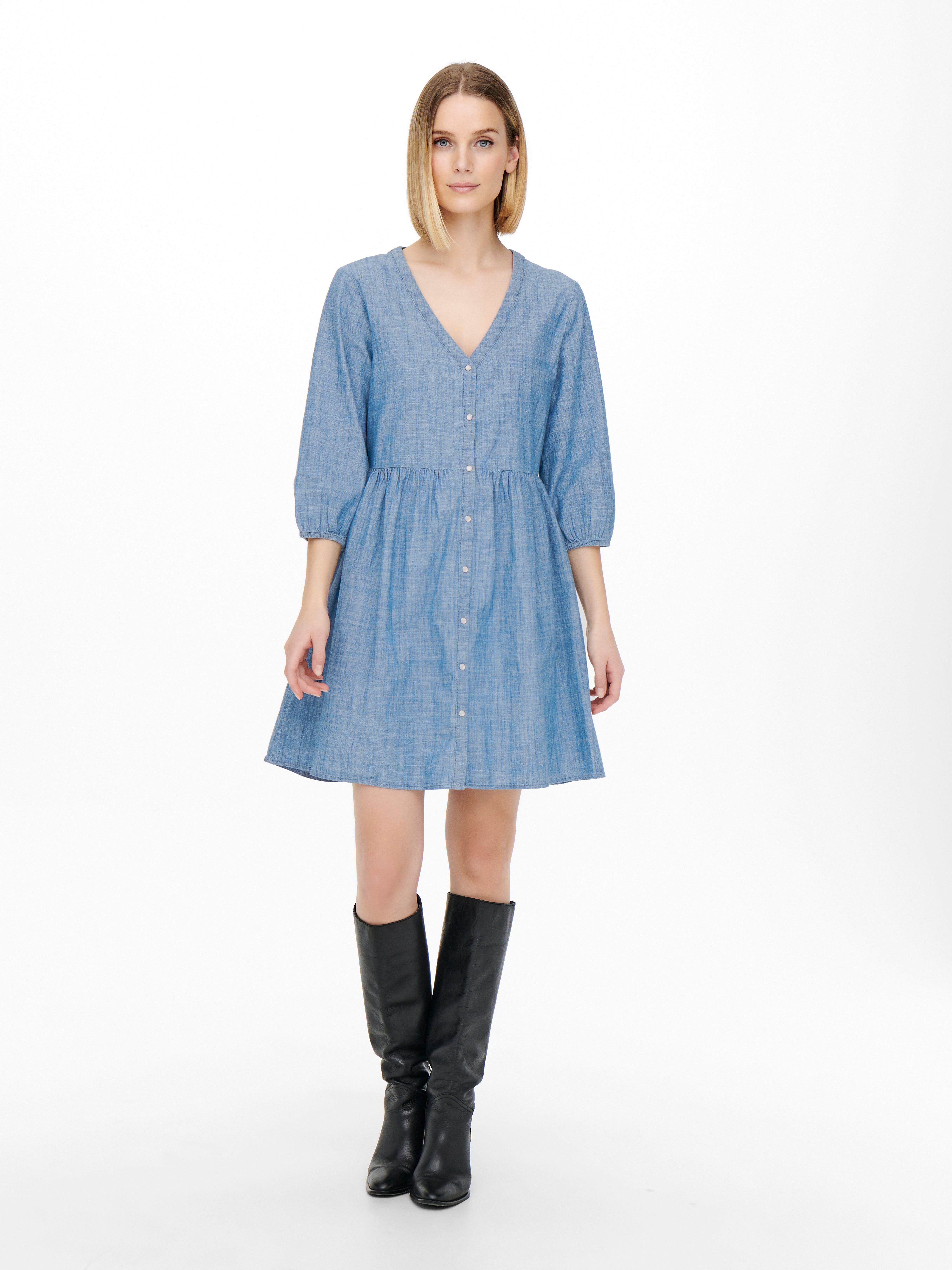 JDYDICTE Kurzes Kleid Medium Blue Denim