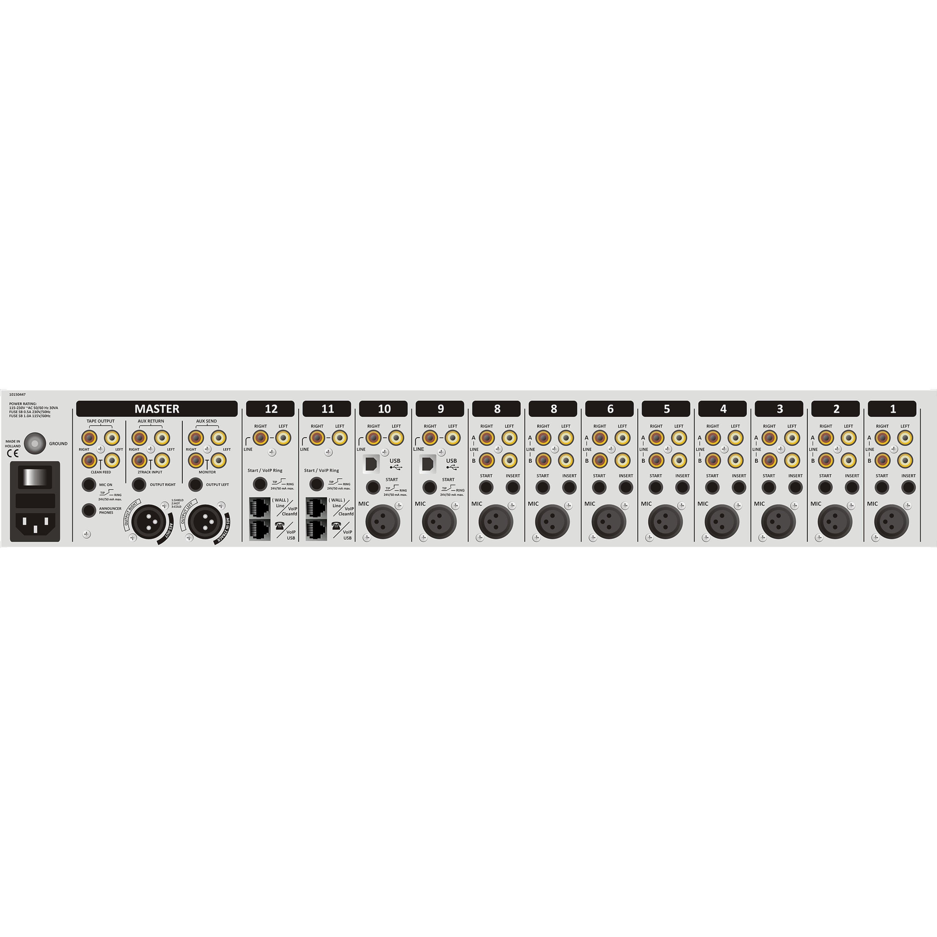 D&R Airmate-12 USB broadcast mengpaneel 12 ch. 2x VoIP