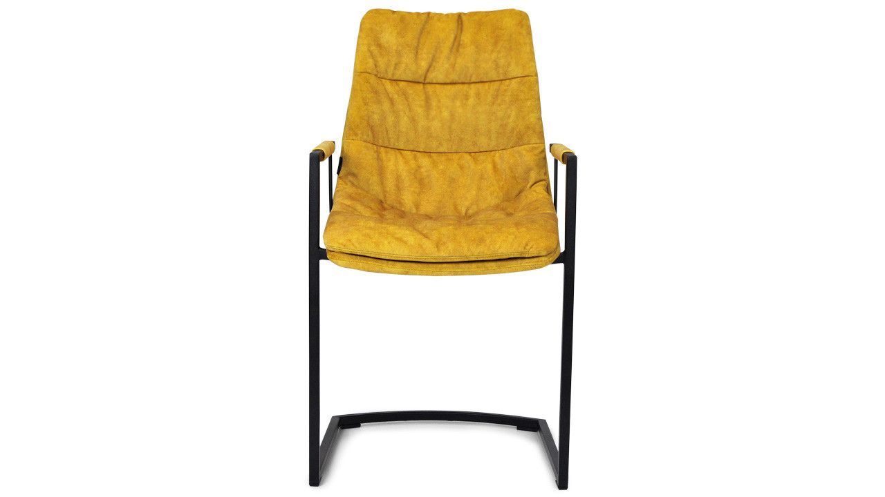 Eetkamer stoel velvet oker Knus B51 x D65 x H87 cm
