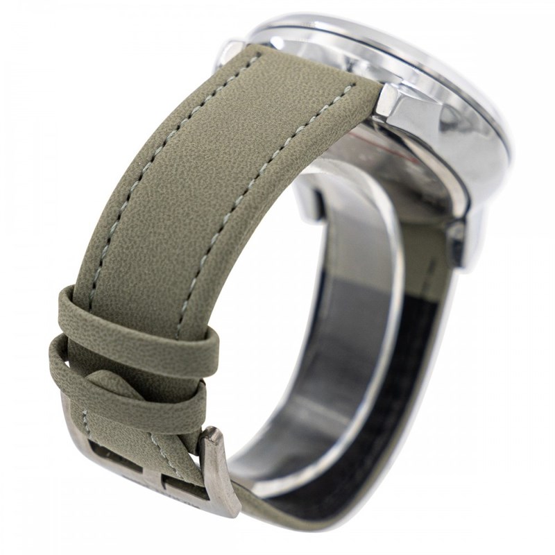 Coffret montre Homme M. JOHN bracelet Cuir Gris