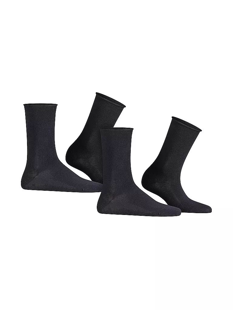 FALKE Happy Socken 2er Pkg dark navy blau