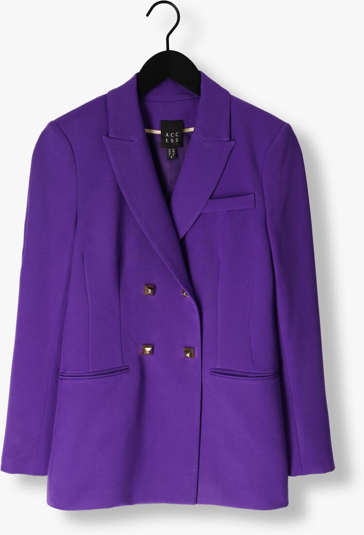 ACCESS paarse access blazer double-breasted blazer with stud