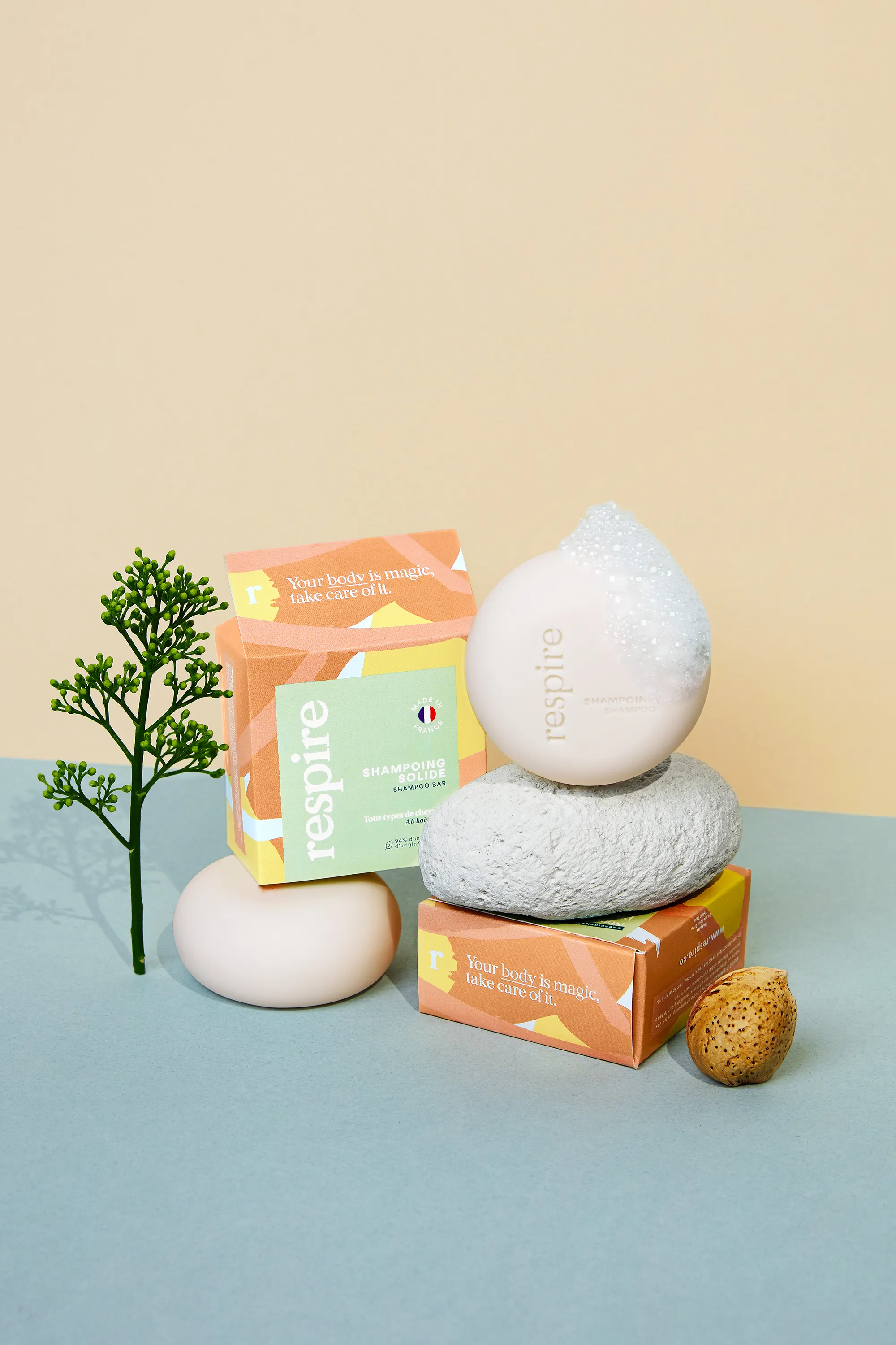Respire Duo shampoing et après-shampoing solides-125 g