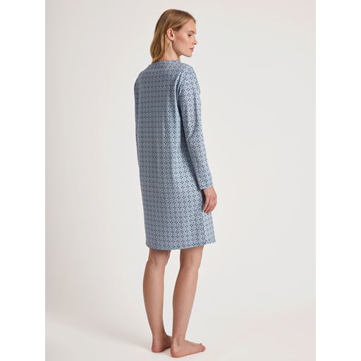 Calida Ornament Nights Natkjole, Blue Cotton, M