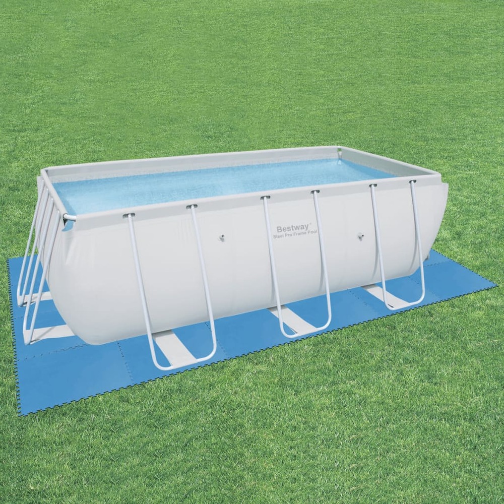 Protecteurs de sols de piscine 8 pcs bleu 58220