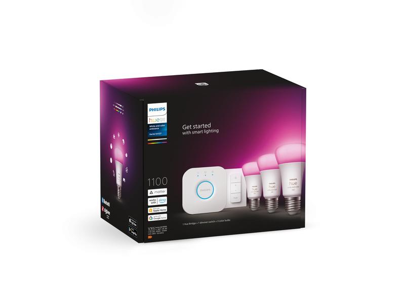 Philips Hue White & Color Ambiance E27 3er Starter Set 1100 Starterset