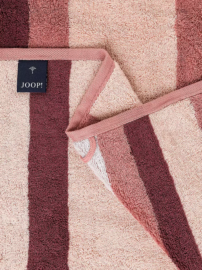 JOOP Handtuch VIBE STREIFEN 50x100cm Puder koralle