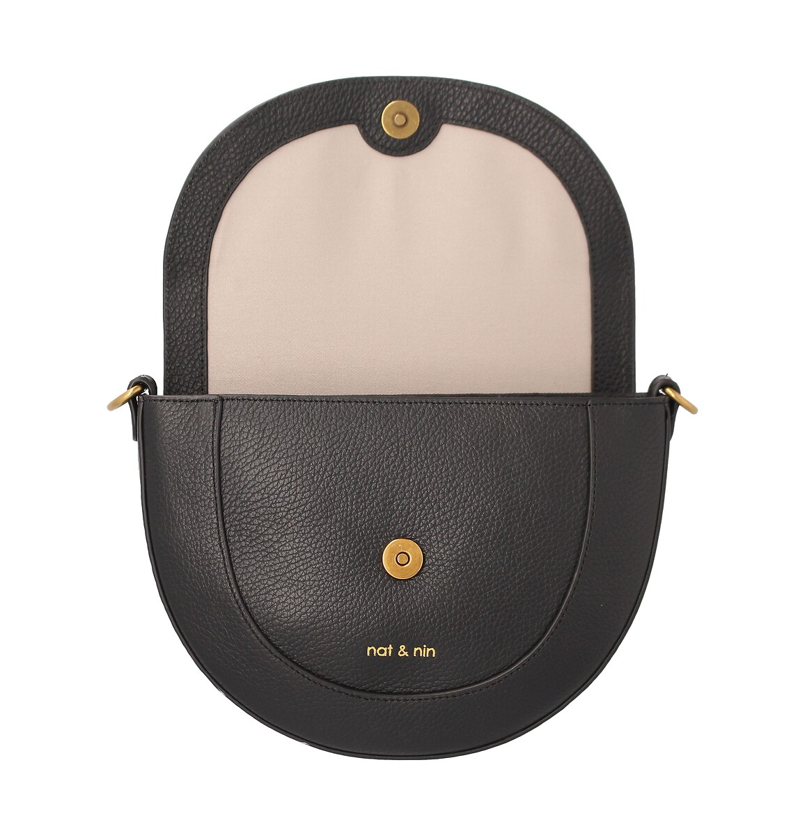 NAT & NIN<br>Bolsa Bora em couro com alça de ombro