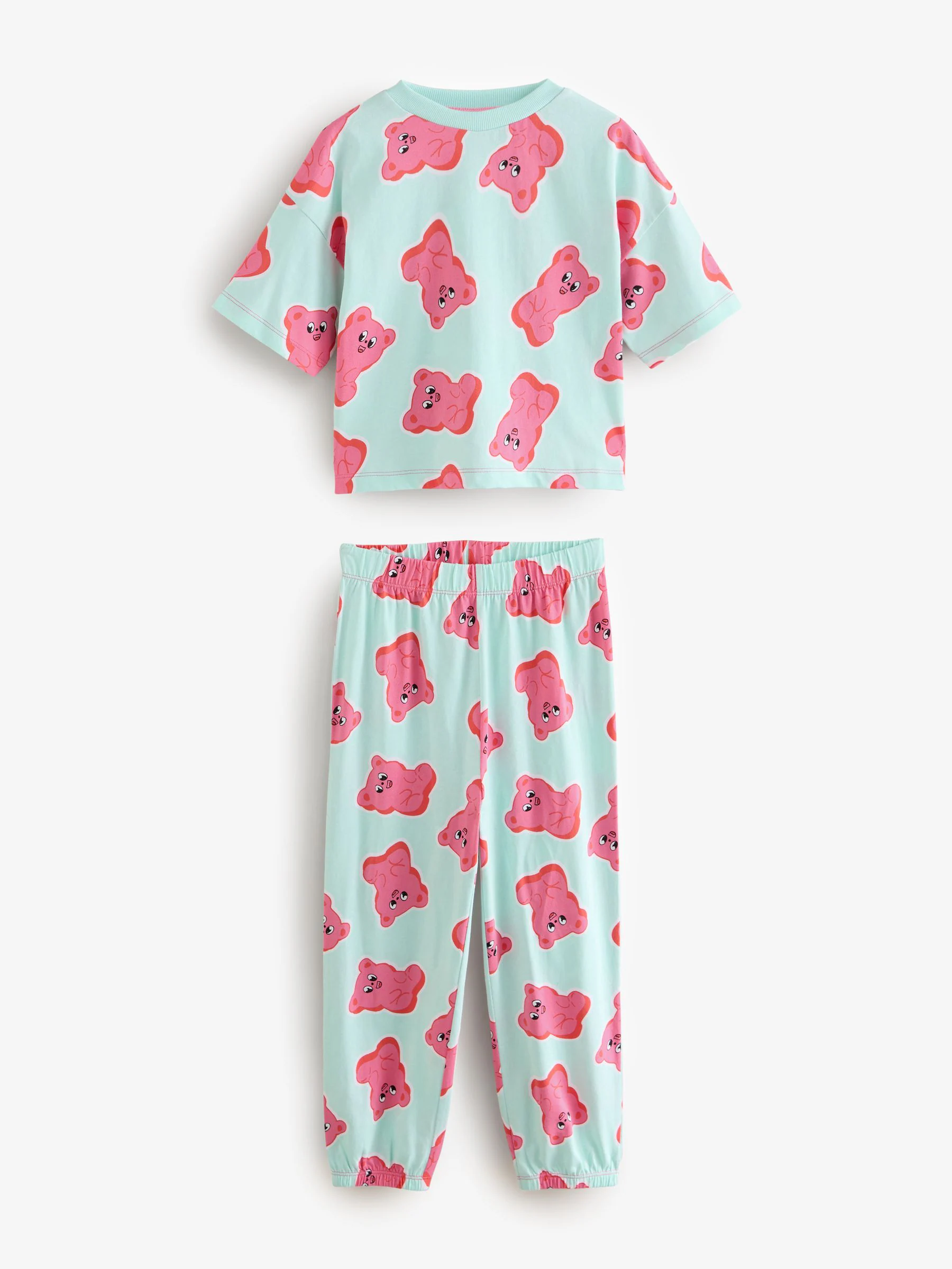 Roze/paars - Verpakking van 3 pyjama's met joggingbroek (3 - 16 jr)