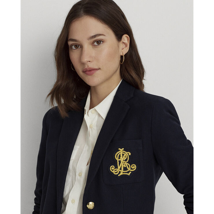 Lauren Ralph Lauren Bullion Jacquard Blazer Navy
