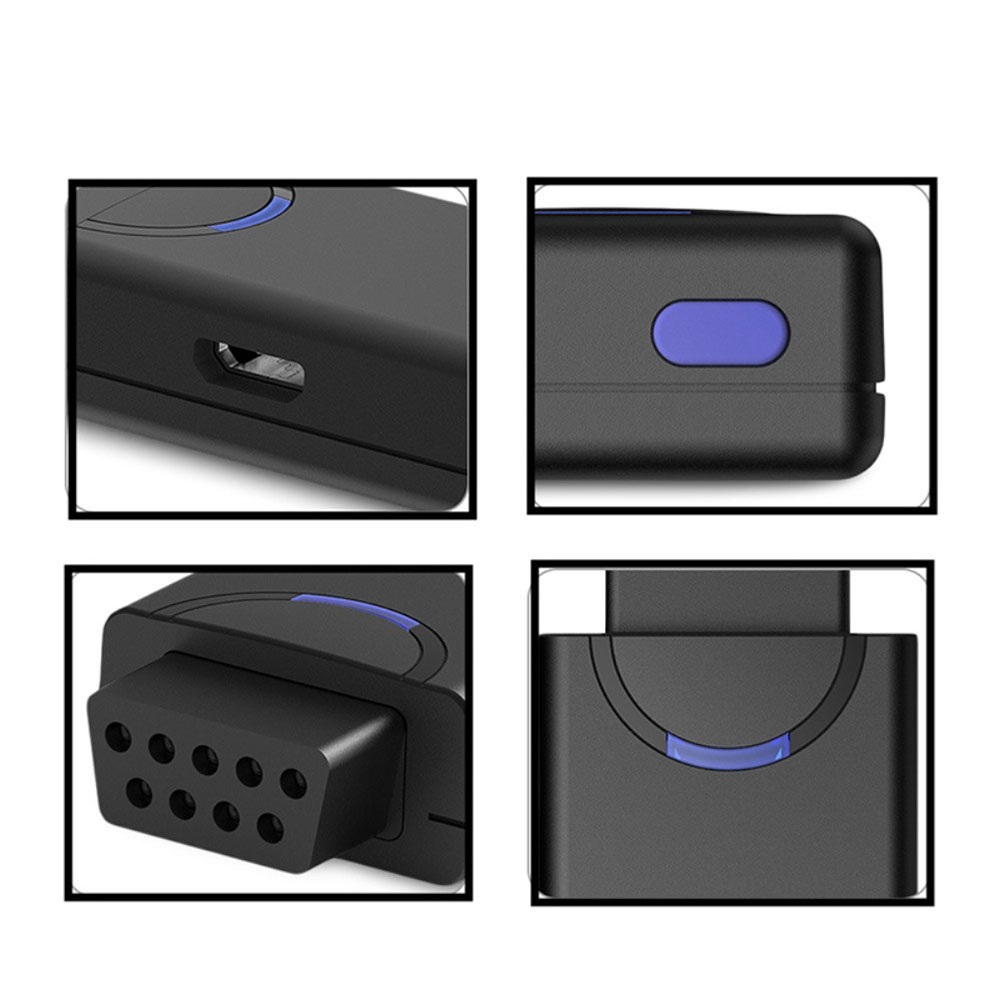 Wireless Adapter Retro Receiver Bluetooth Game Controller Adapter für Sega Genesis und Mega Drive - Schwarz