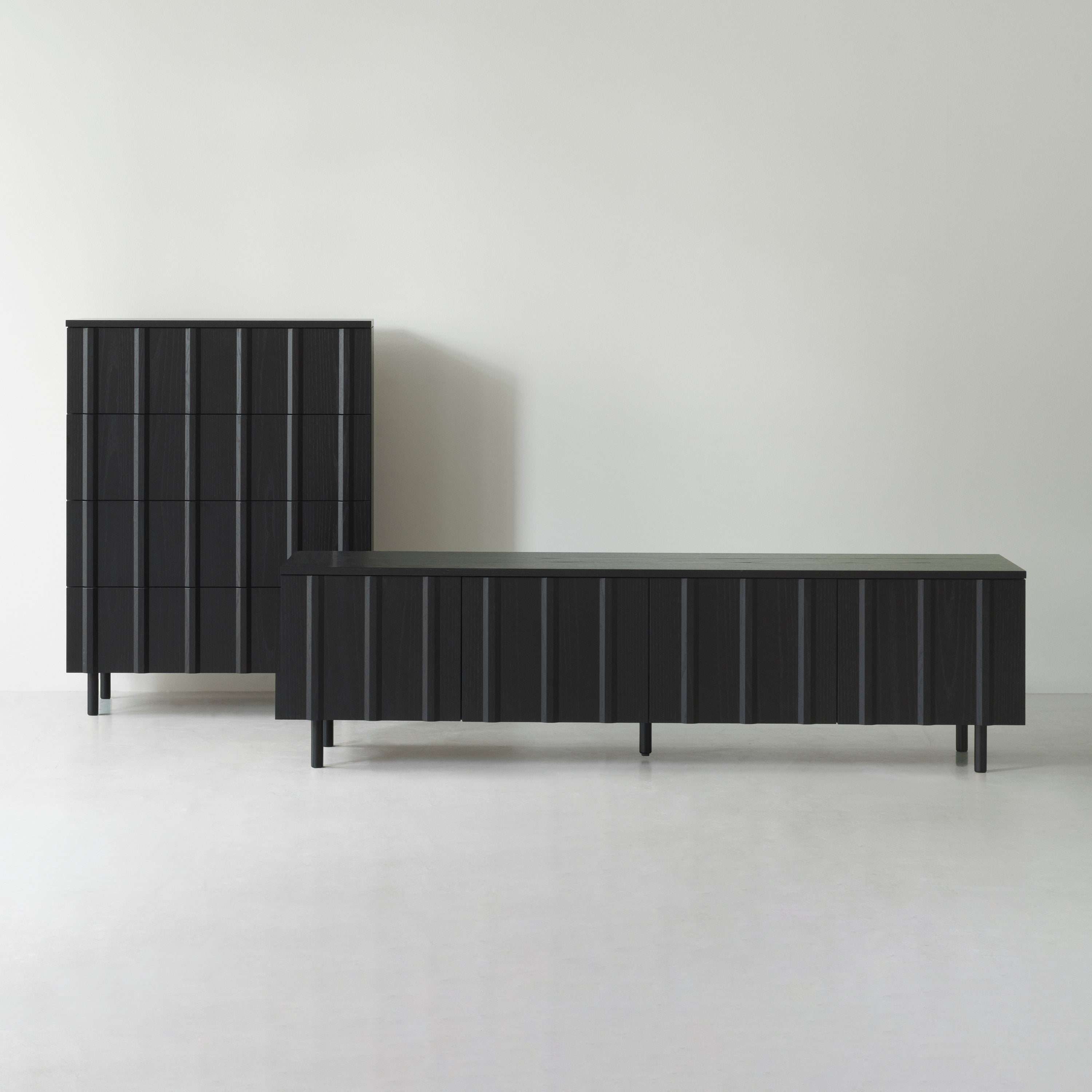 Normann Copenhagen Rib Dressoir - Eiken - Zwart