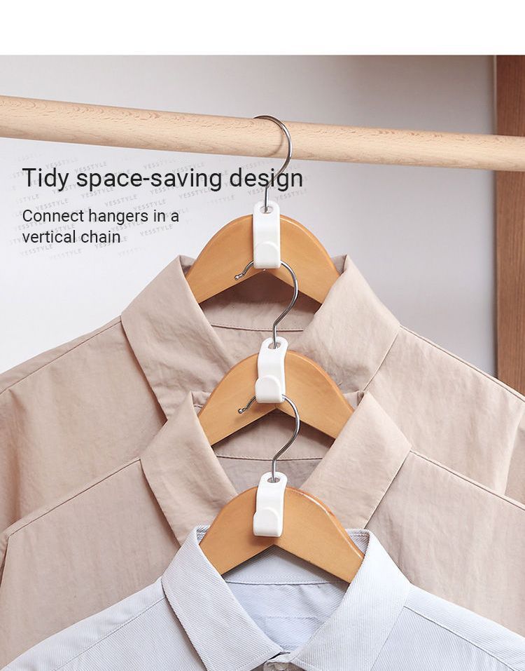Yulu - Set van 6: Ruimtebesparende hangerhaken