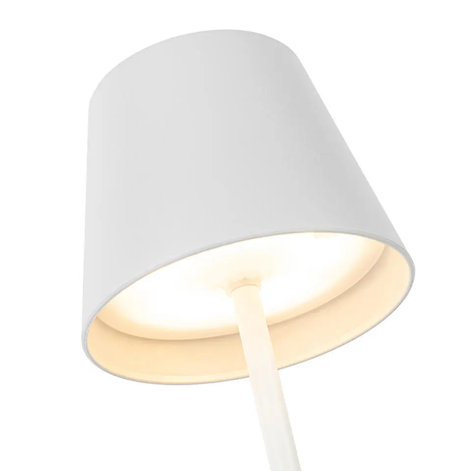 Qazqa tafellampen murdock wit geïntegreerde led