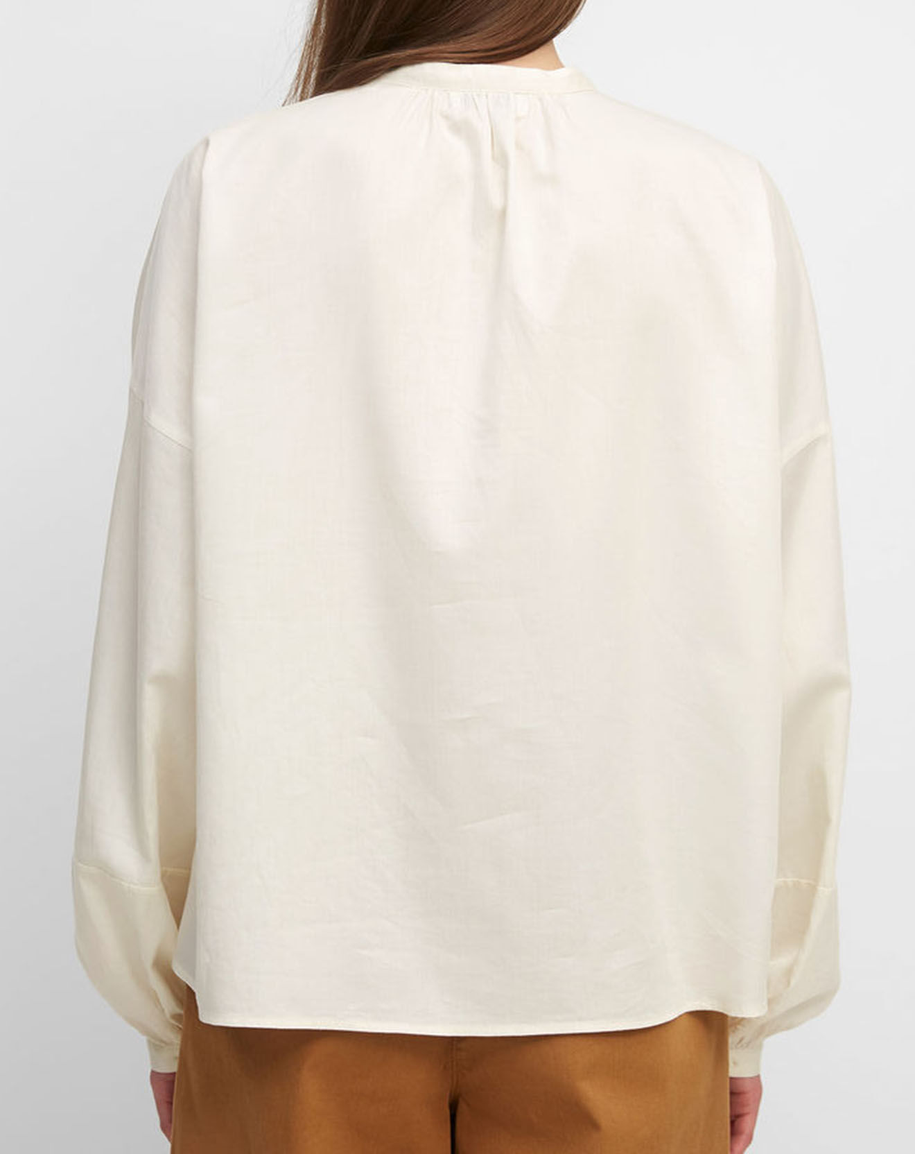 Marc O'Polo Blouse en Satin de Coton bio écrue