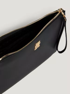 Clutch com placa de monograma TH