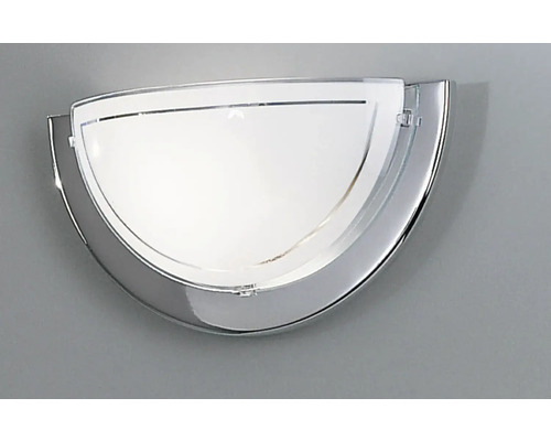 Wandlamp, 1-lichts, B 29 cm, Planet chroom/wit