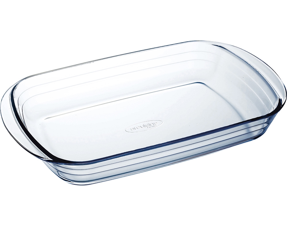 ASSADEIRA RECTANGULAR OCUISINE VIDRO 32X20X5CM