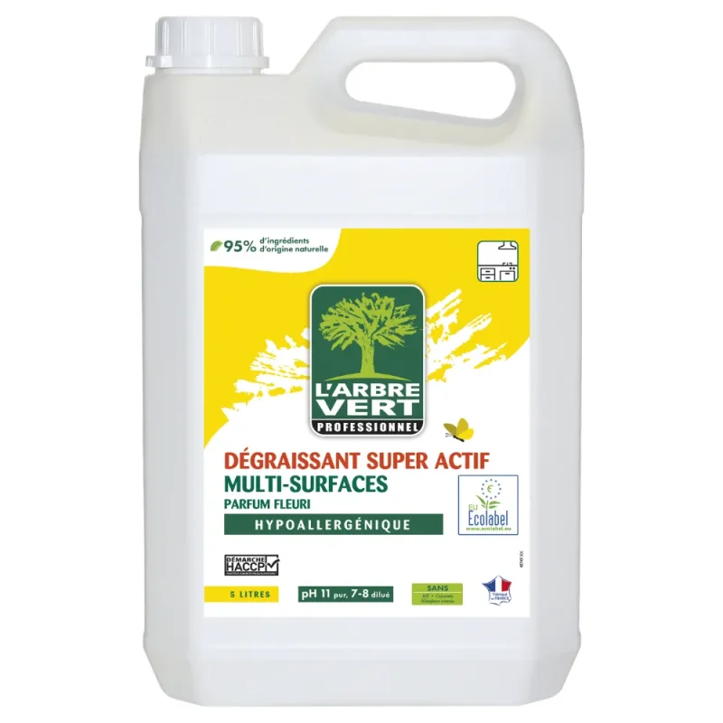 L'ARBRE VERT - Dégraissant super actif multi surfaces - 5L