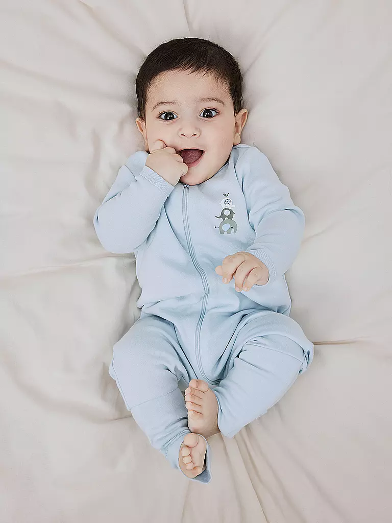 NAME IT Baby Schlafoverall 2er Pkg NBMNIGHTSUIT hellblau