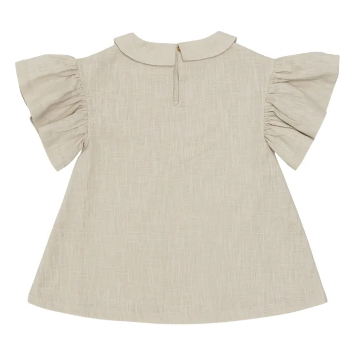 Donsje Robe à Volants Capucine en Lin | Sable