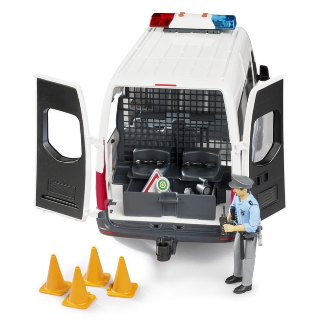 BRUDER - 02683 - MB Sprinter Polizei Einsatzfahrzeug - Licht und Sound - mit Polizist