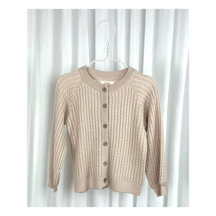Fliink Cardigan Moon Laine Mérinos | Beige