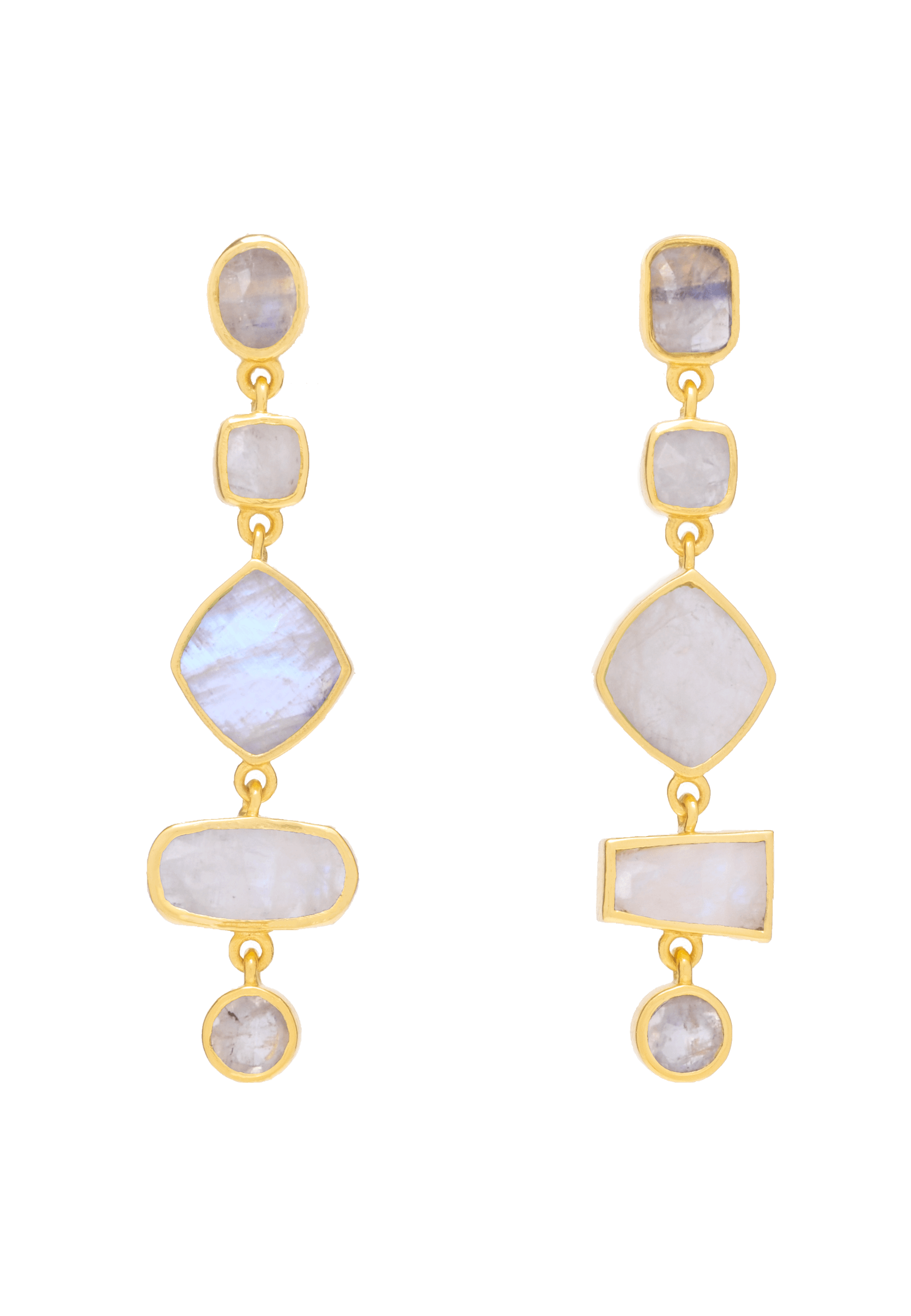 THELMA - Boucles d'oreilles pierre de lune | Bleu