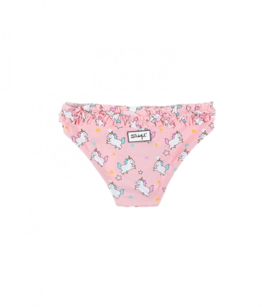 Calcinha de biquíni Aznar Innova rosa unicórnio