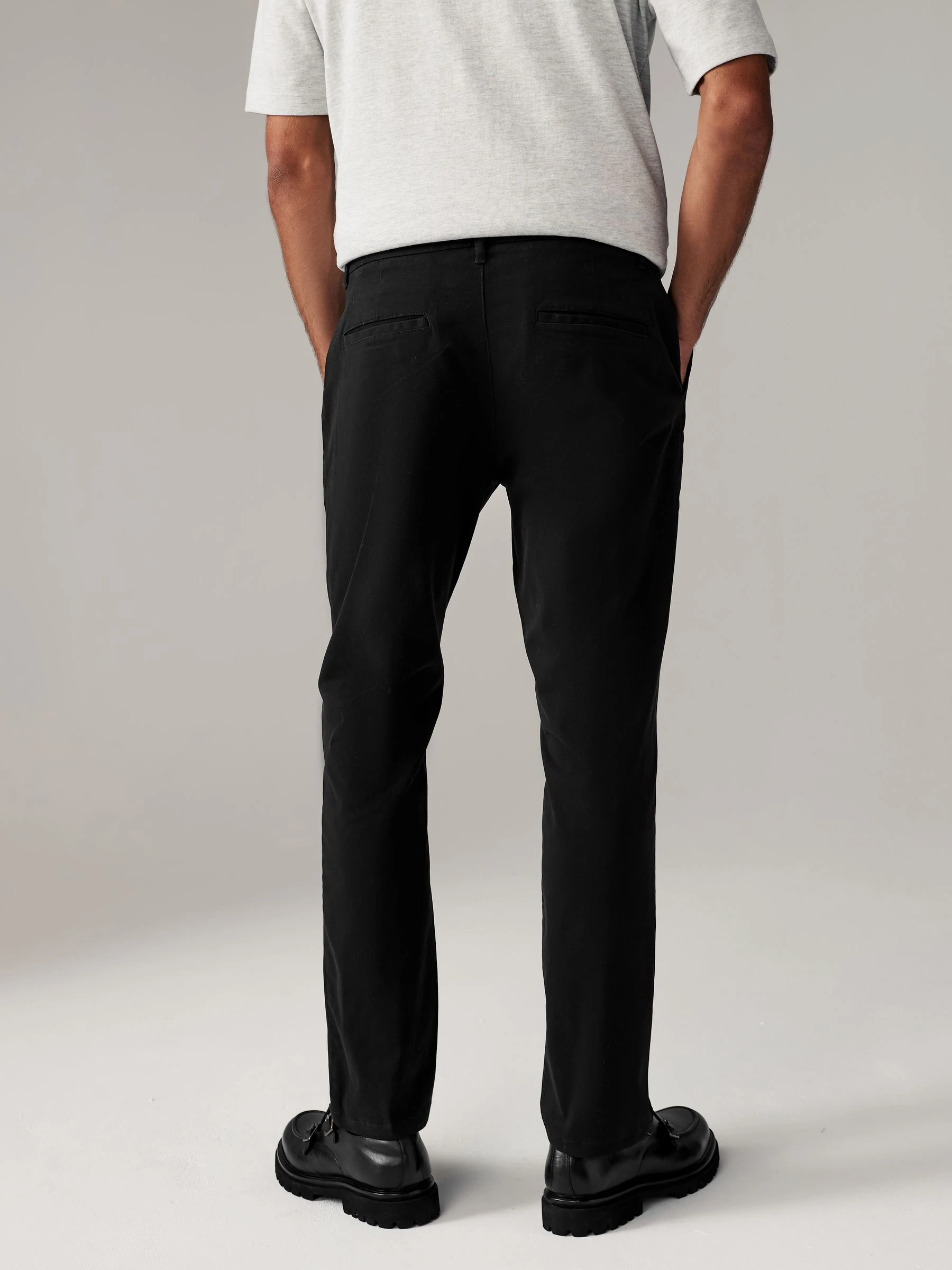 Zwart - Slim Fit - Stretch chino's verpakking van 2