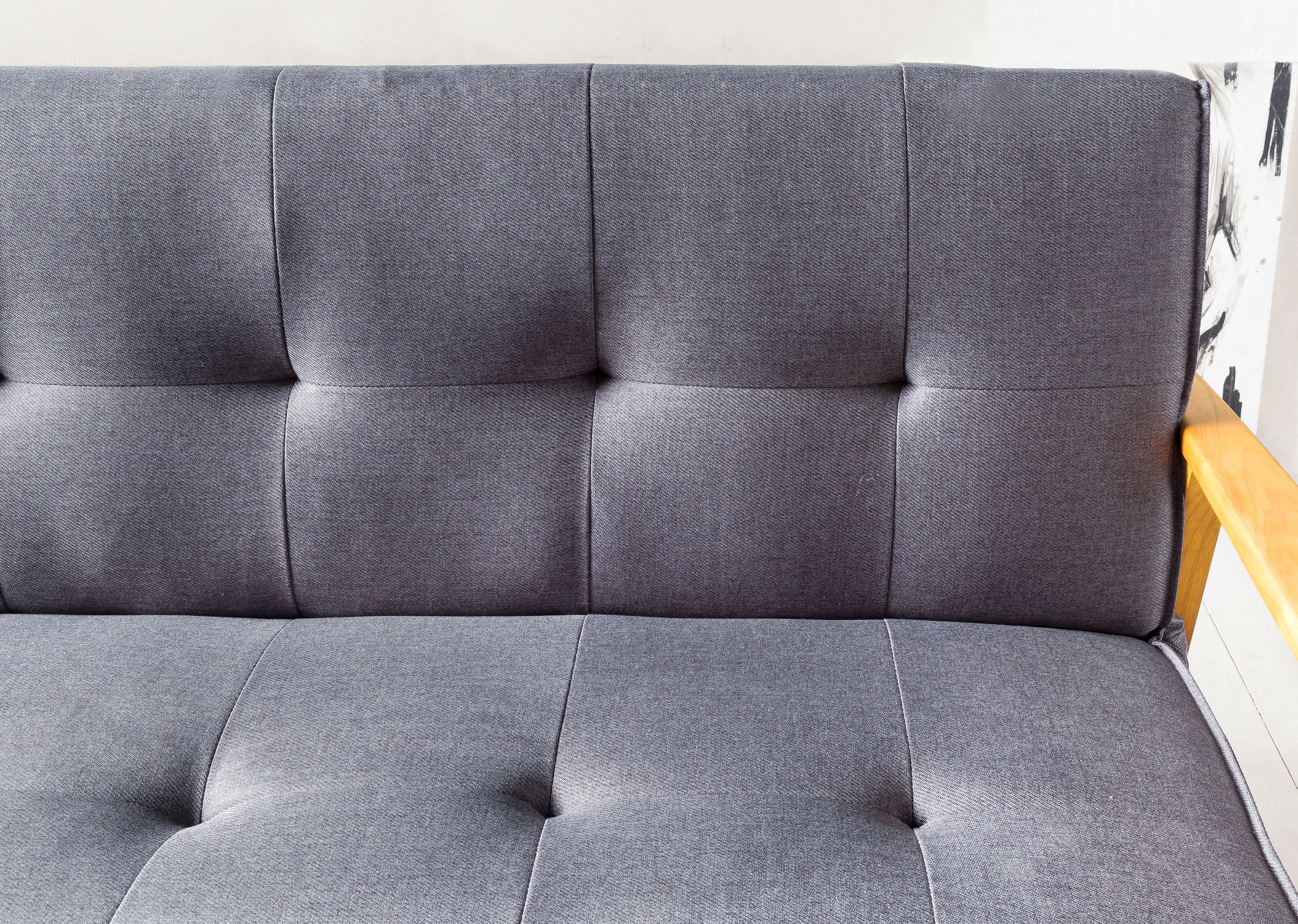 Schlafsofa dunkelgrau Schlafcouch Sofa Couch Schlaffunktion Gästebett Gästesofa