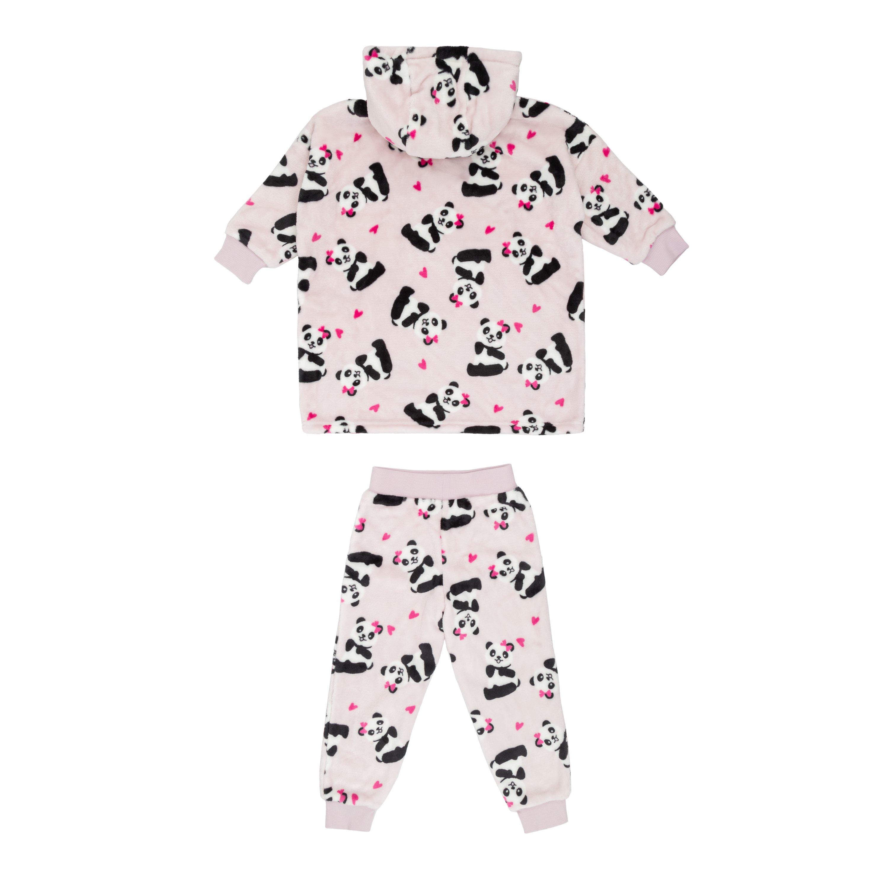 Miso Kids Girls Panda Hoodie and Pant Set