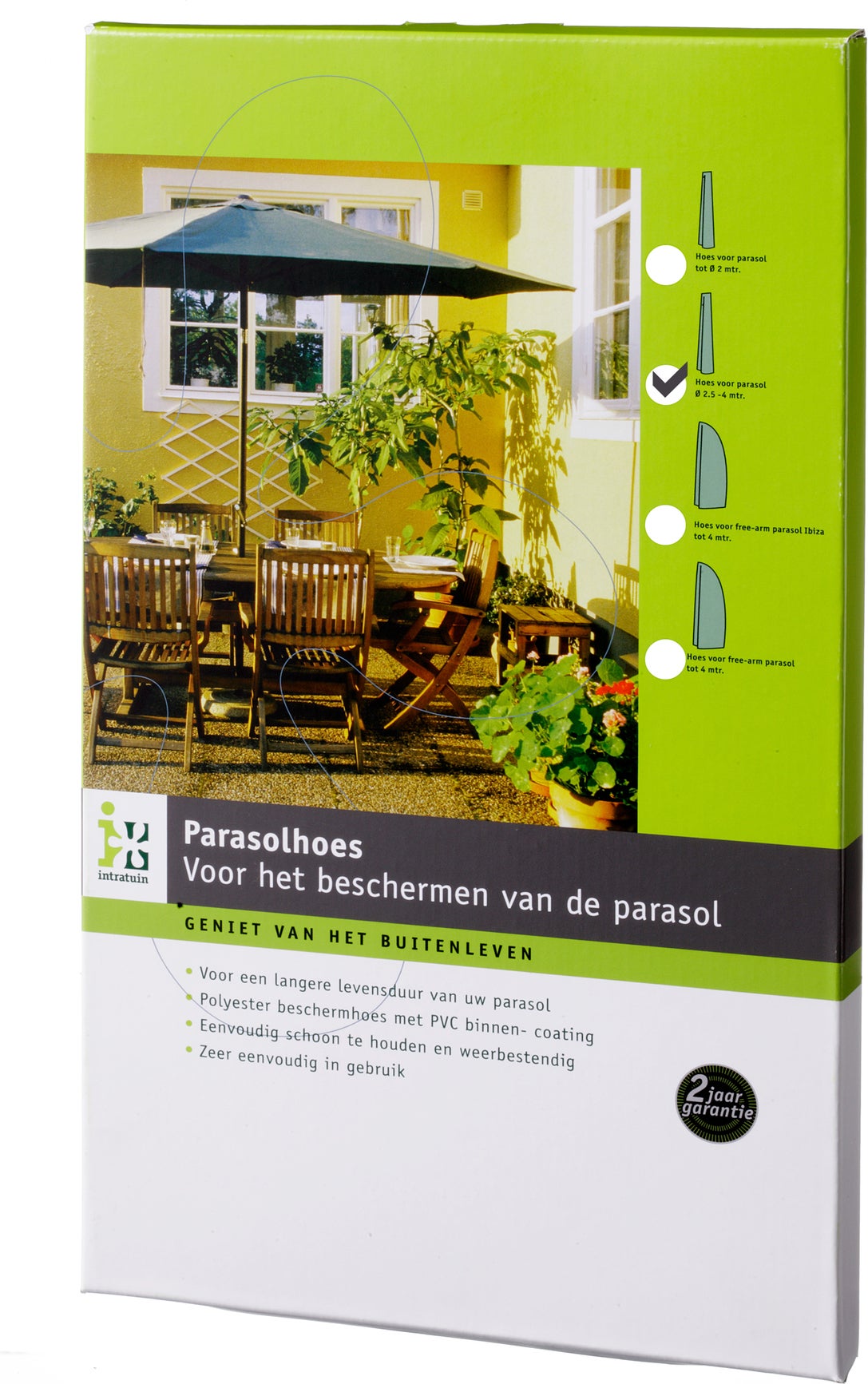 Intratuin parasolhoes antraciet geschikt voor parasol 250 tot 400 cm