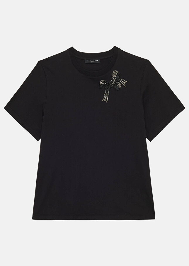 T-shirt Togethernoir en jersey brodé