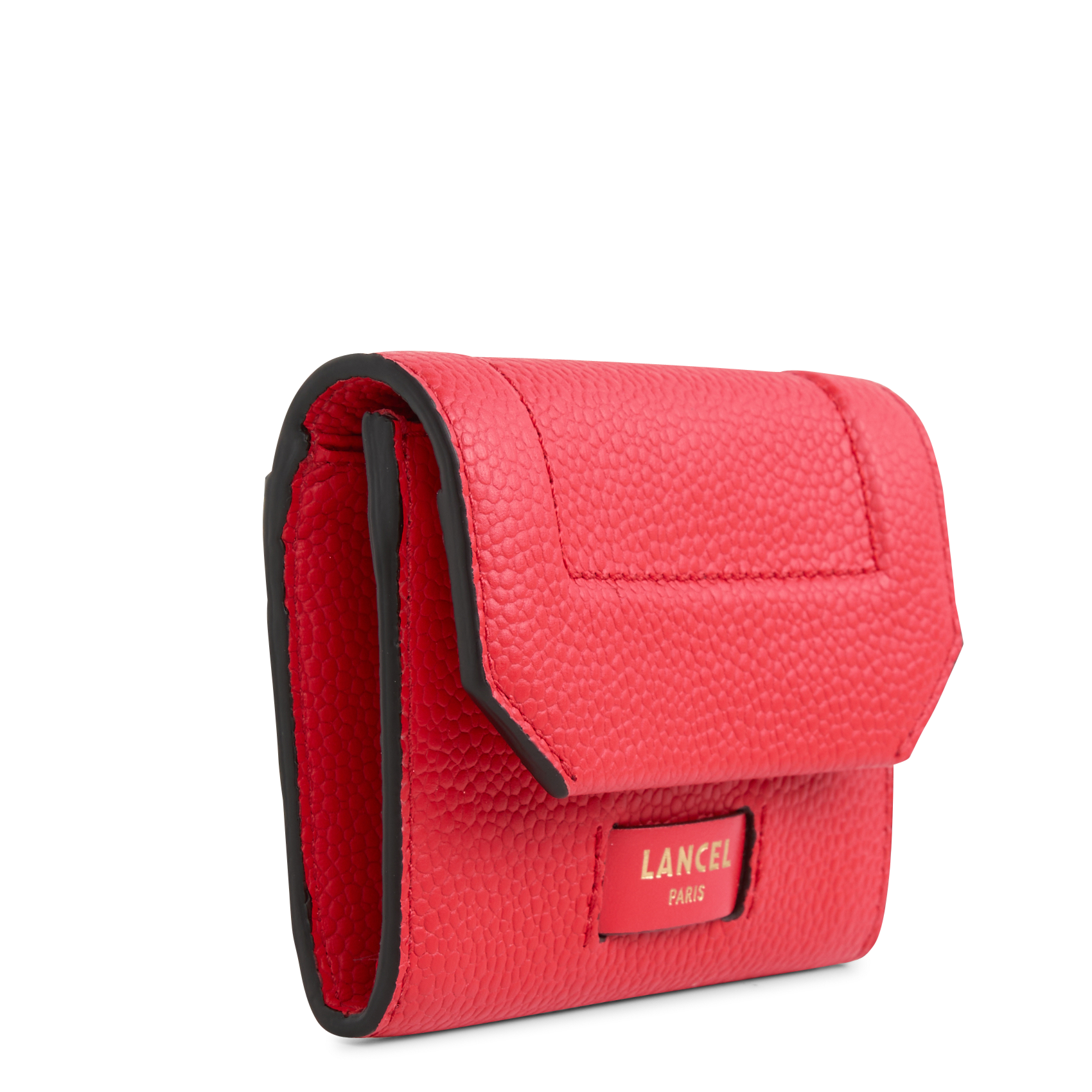 NINON - Mini portefeuille en cuir grainé| Rouge