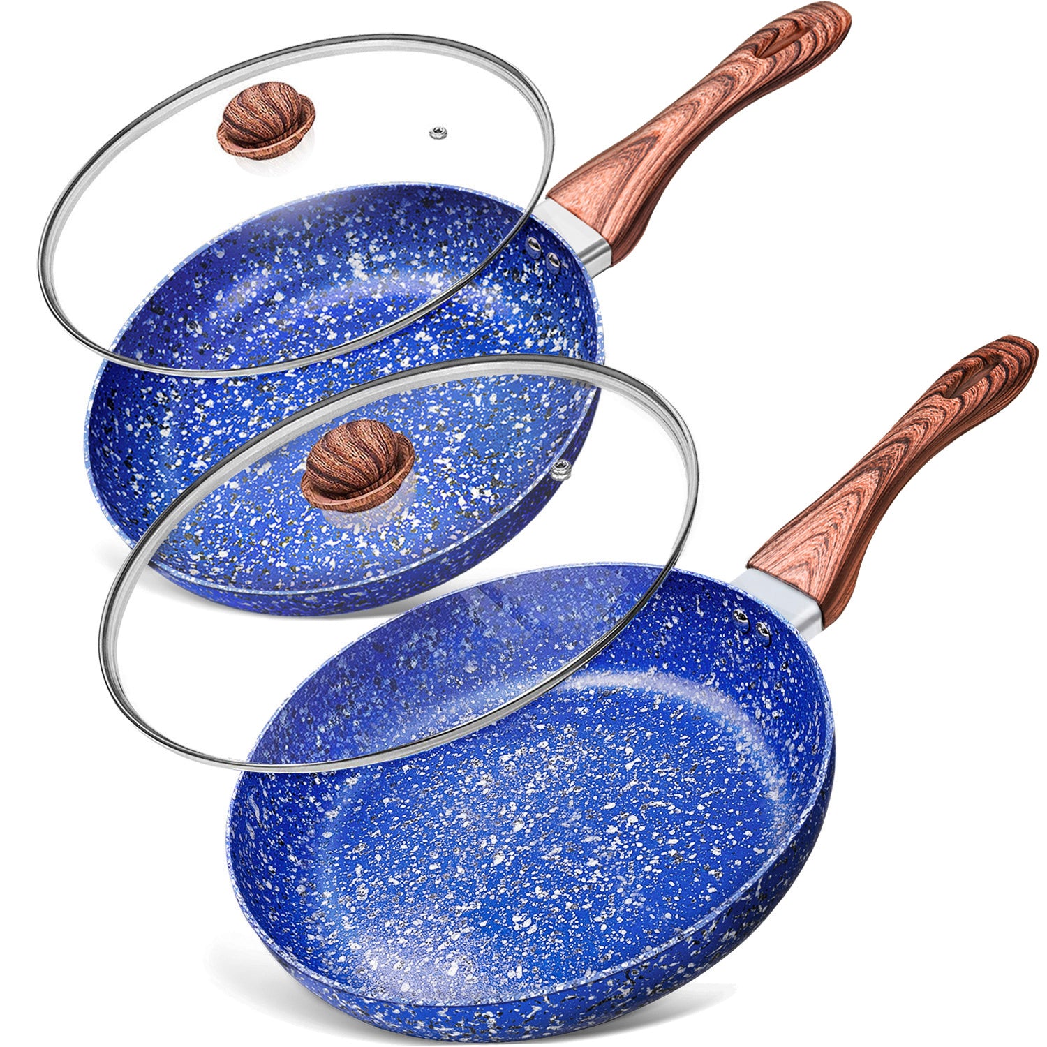 MICHELANGELO Frying Pan Set with Lid, 9.5