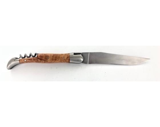 Laguiole Tradition 12 cm - 2 mitres - 2 pièces - Bruyère Couteau de Poche Forge de Laguiole