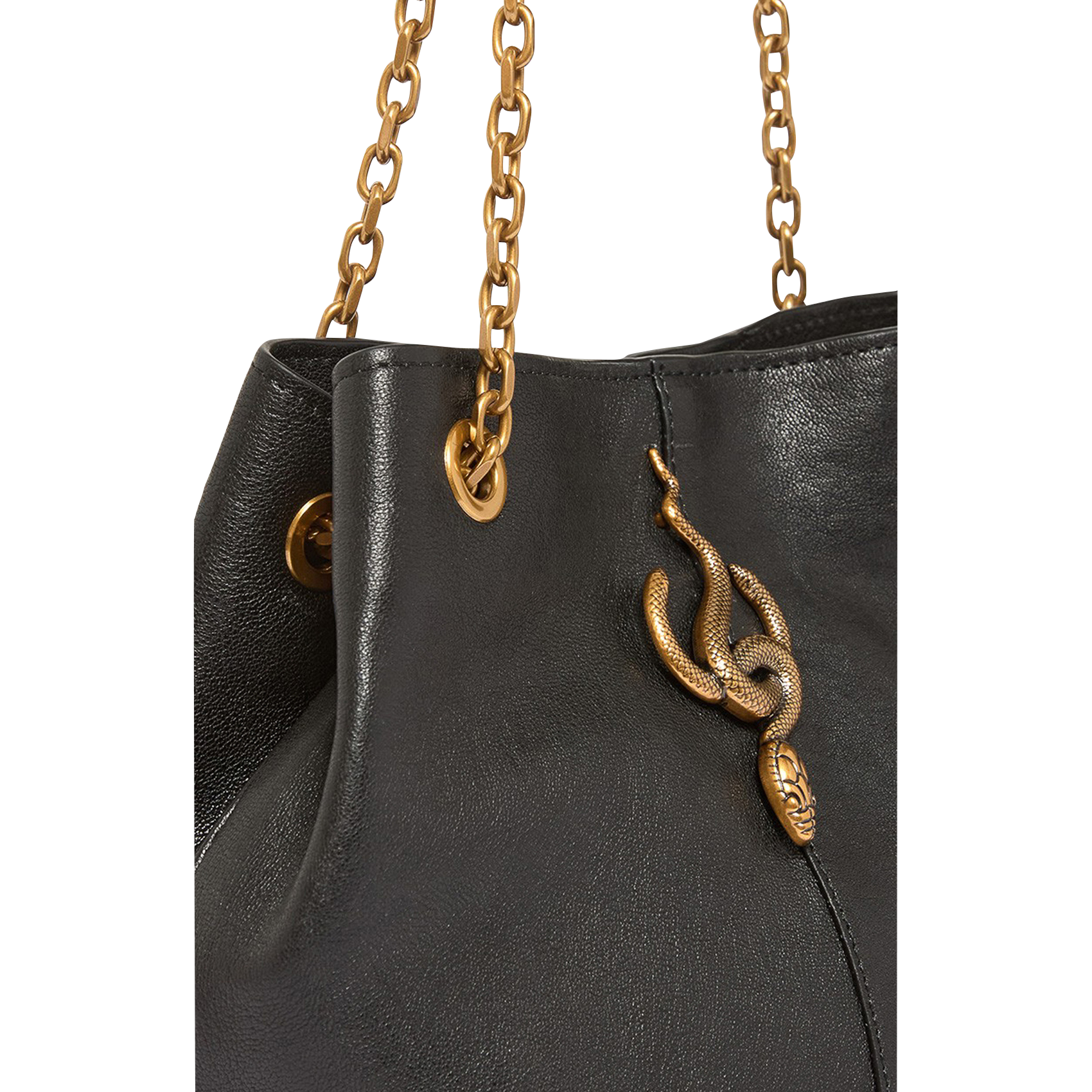 Sac bandoulière en cuir | Noir